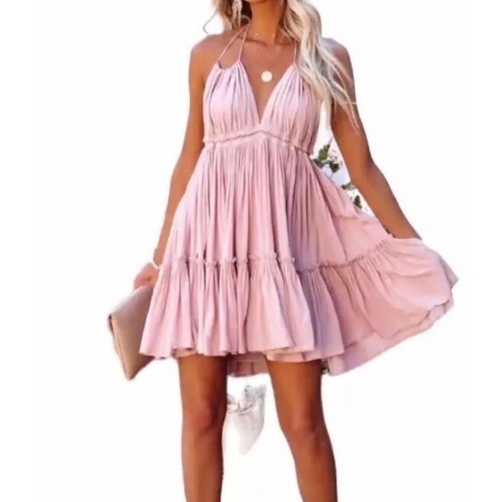 Storia Anthropologie Blush Miranda Dress Women’s Size Large B15